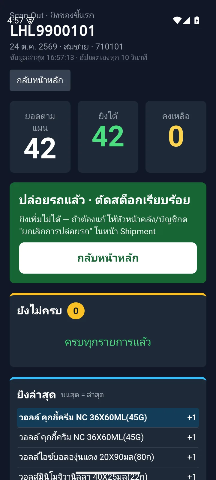 ปล่อยรถแล้ว