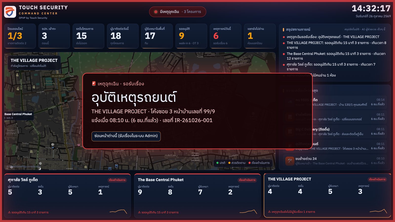 Command Center ขณะมีเหตุฉุกเฉิน